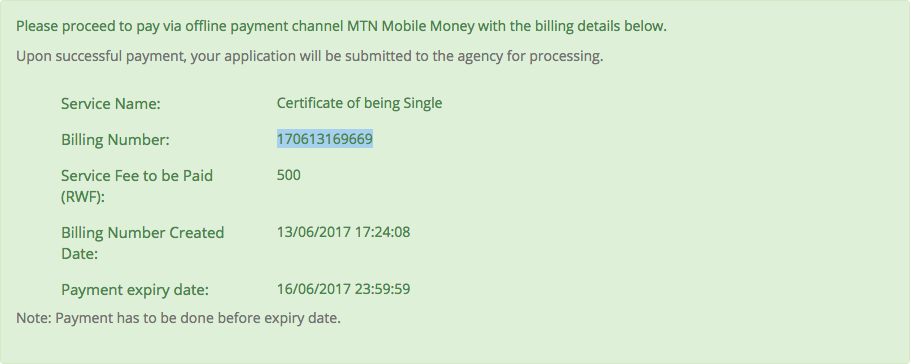 01 - Billing number
